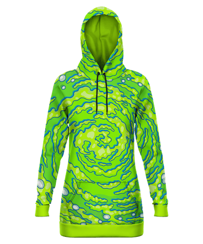 neon hoodie dress