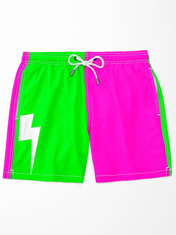 neon green swim shorts