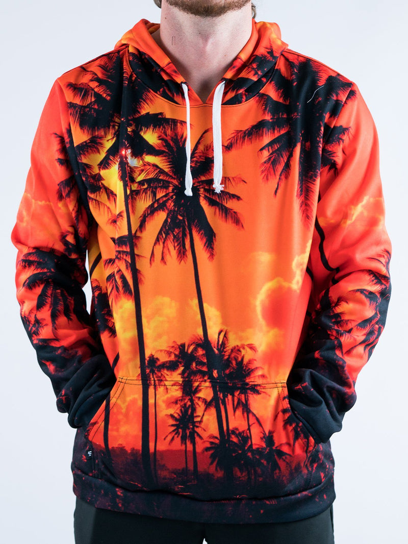 Palm Tree Sunset Unisex Hoodie - Electro Threads