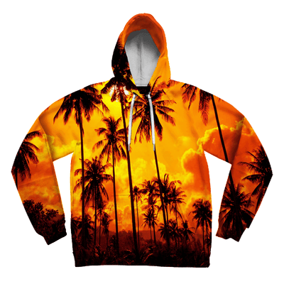 Palm Tree Sunset Unisex Hoodie - Electro Threads