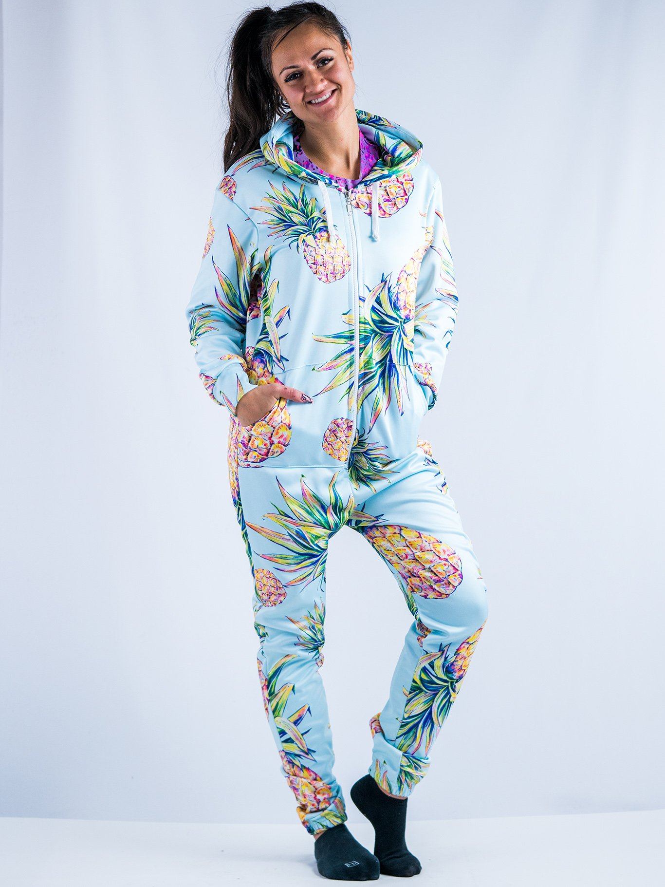 Pastel Pineapple Adult Onesie - Electro 