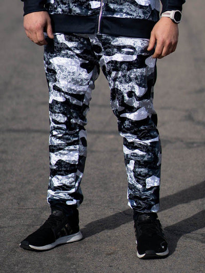 snow camo sweatpants