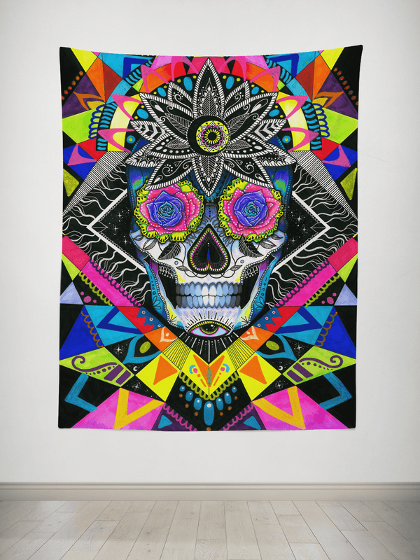 Sugar Skull Tapestry Electro Threads