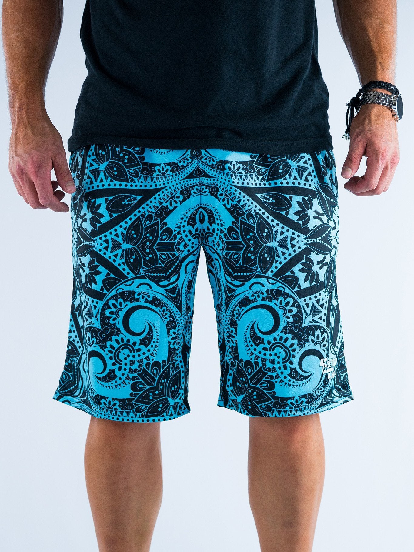 Teal Mandala Shorts - Electro Threads