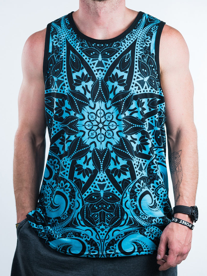 Teal Mandala Unisex Tank Top - Electro Threads