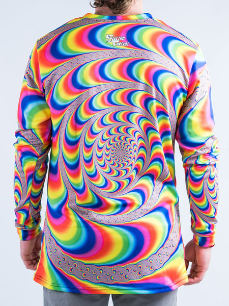 Trippy Spirals Vented Long Sleeve Shirt – Electro Threads