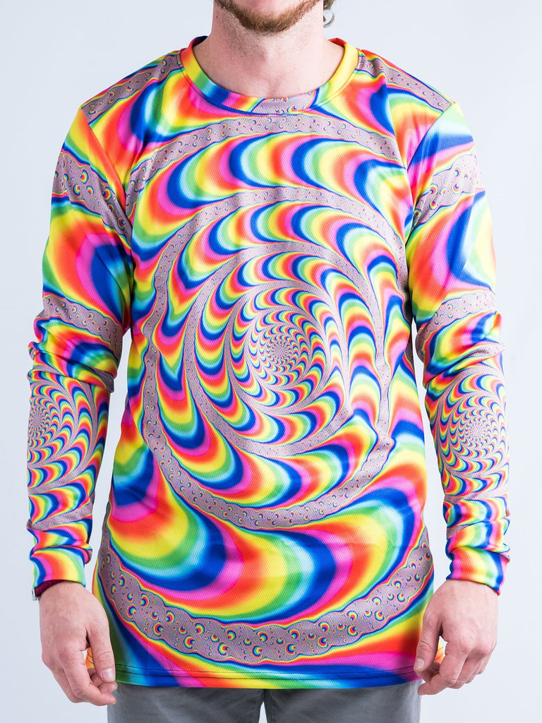 Trippy Spirals Vented Long Sleeve Shirt – Electro Threads