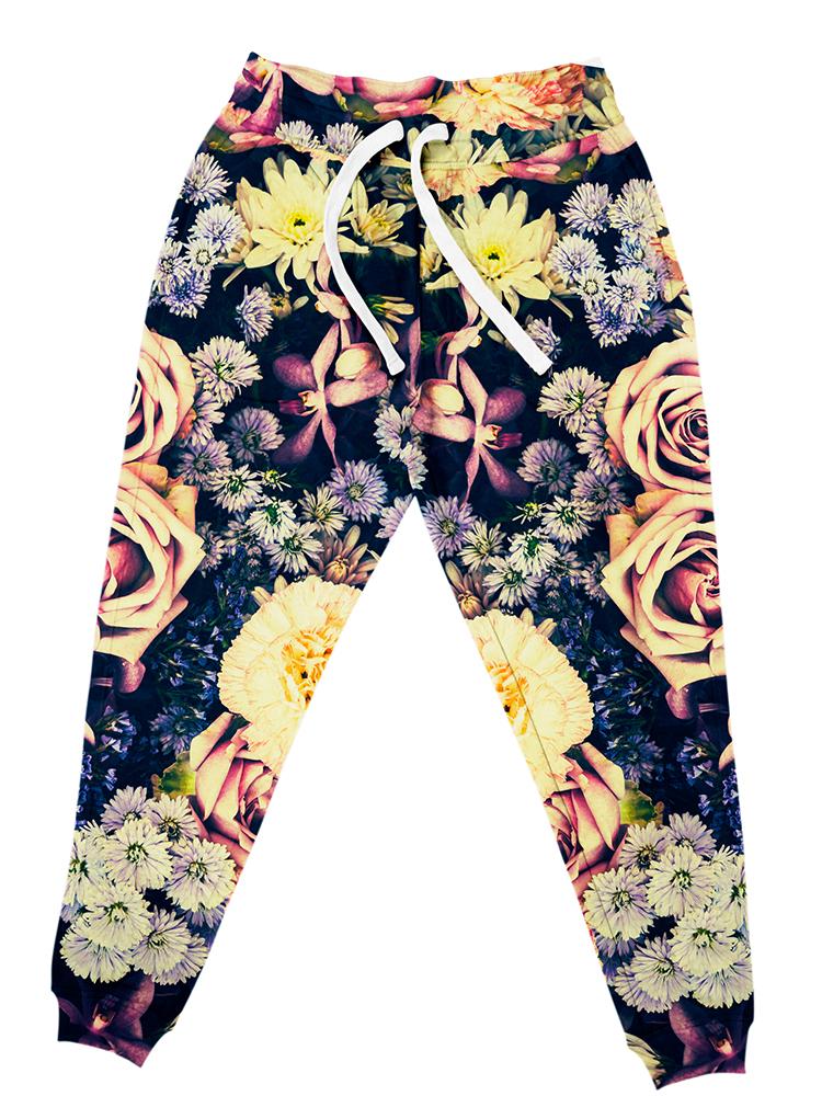 Vintage Flowers Unisex Joggers - Electro Threads