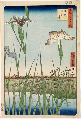 Irises at Horikiri, 1857 -  Ando Hiroshige - McGaw Graphics