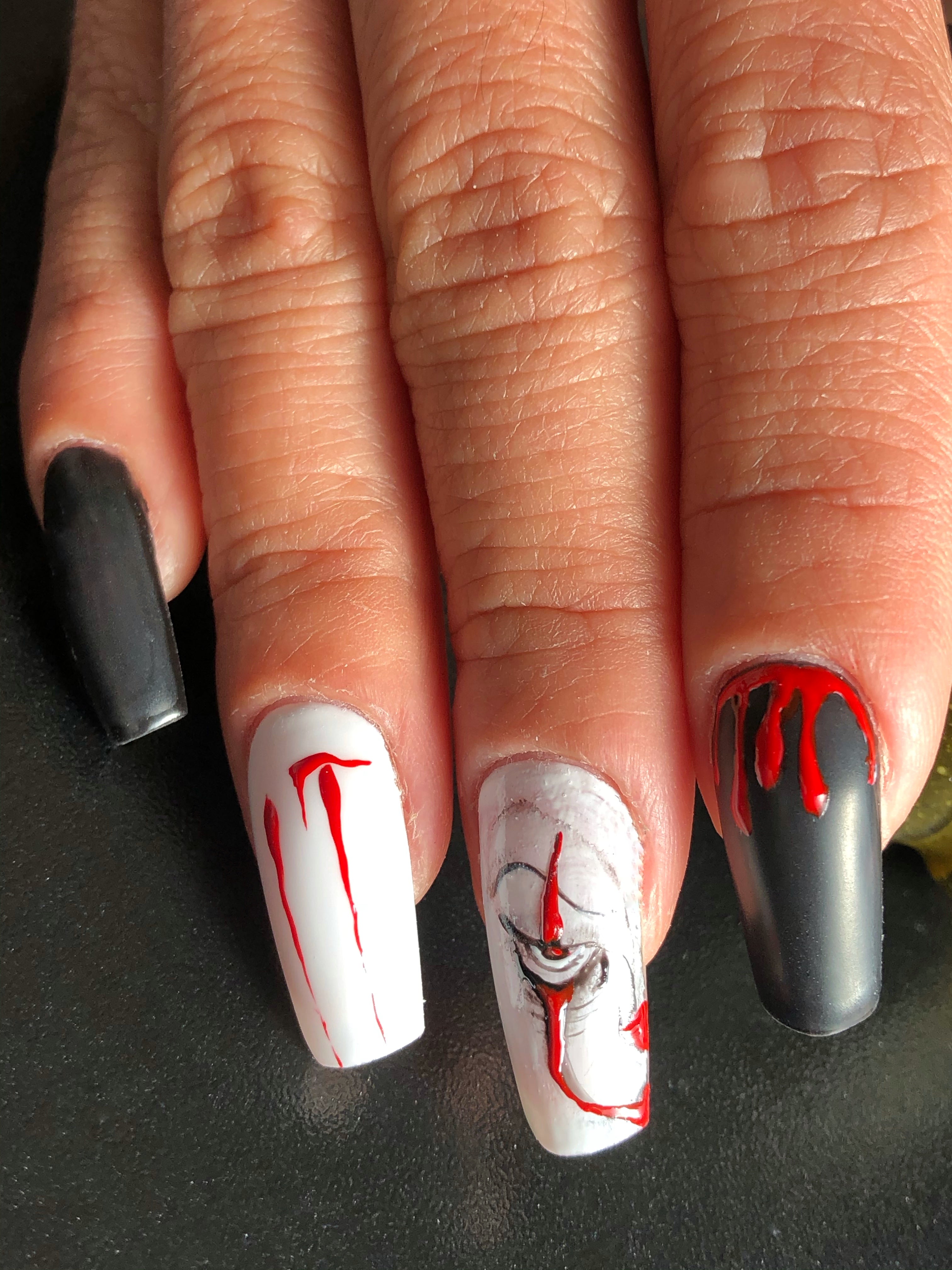 nail art halloween max braga horror