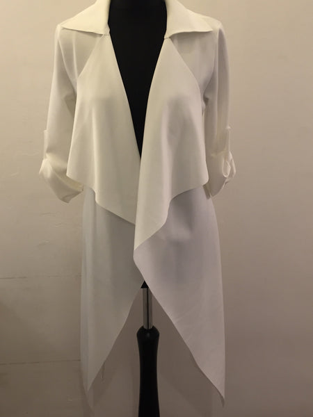 white waterfall jacket