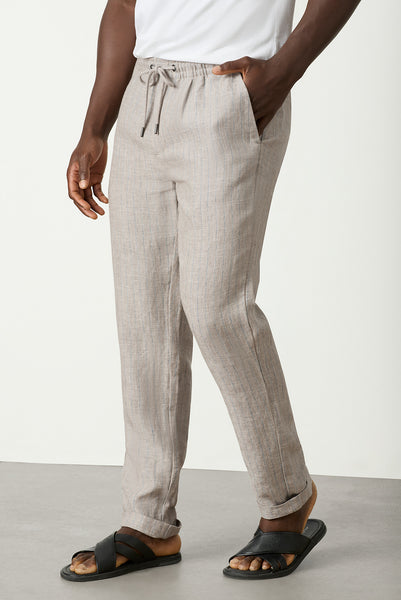 Tallow Stripe Linen Pant