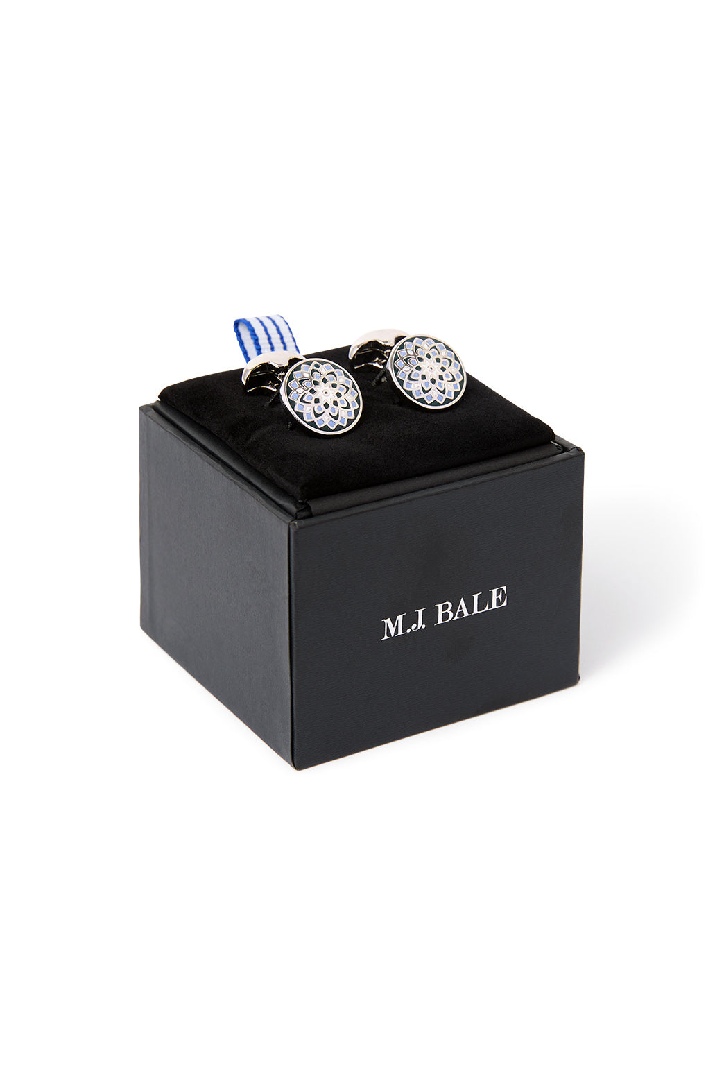 Marrakesh Silver/Blue Cufflink