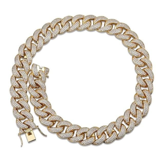 14K Iced Tri Color Cuban Link | Buy Hip 