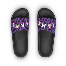 Load image into Gallery viewer, Blackout Cinema Twisted Kitty FAME purple Women&#39;s Slide Sandals