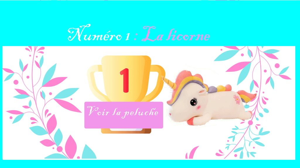 Une Peluche licorne kawaii