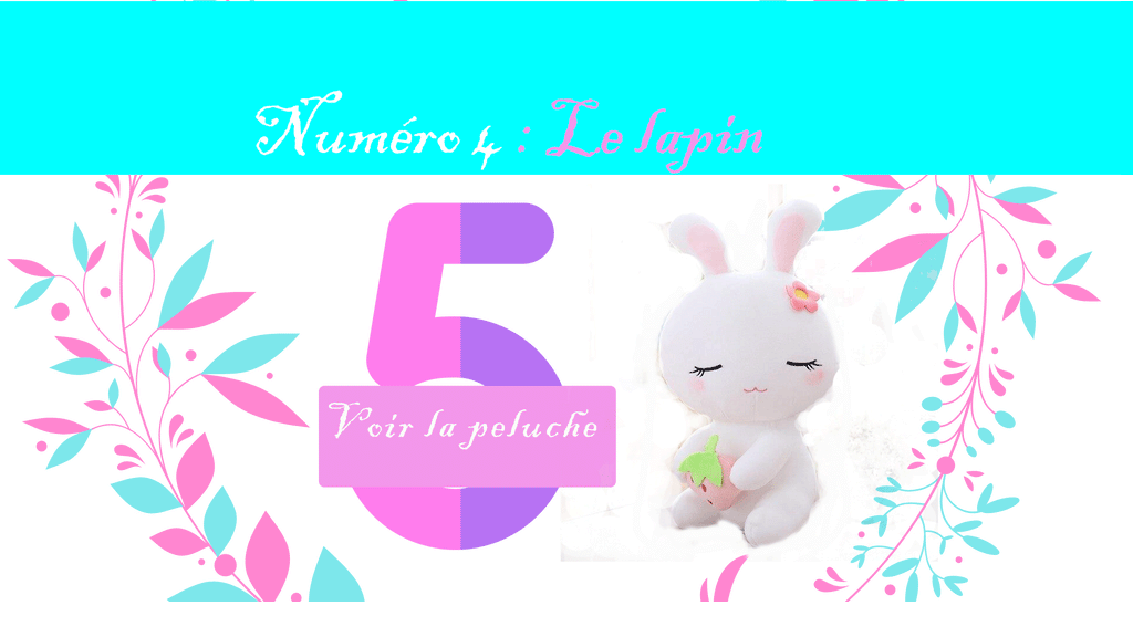 Les animaux kawaii en peluche, le lapin