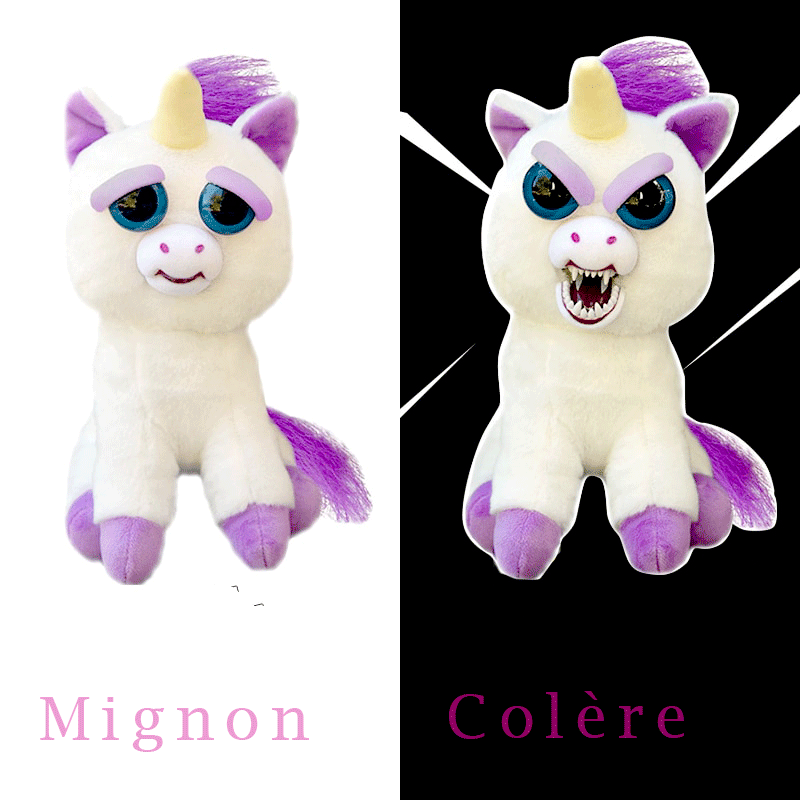 Peluche licorne méchante | Pendentif | Licorne Kawaii