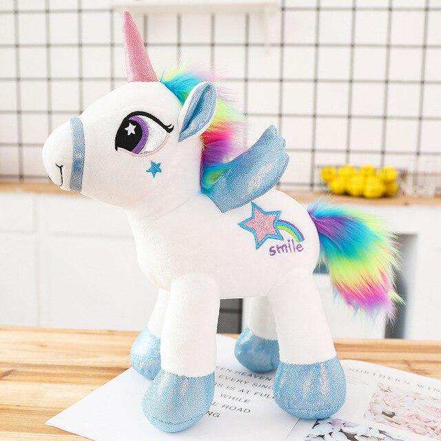 licorne multicolore peluche