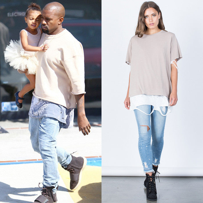 Kanye West neutral outfit