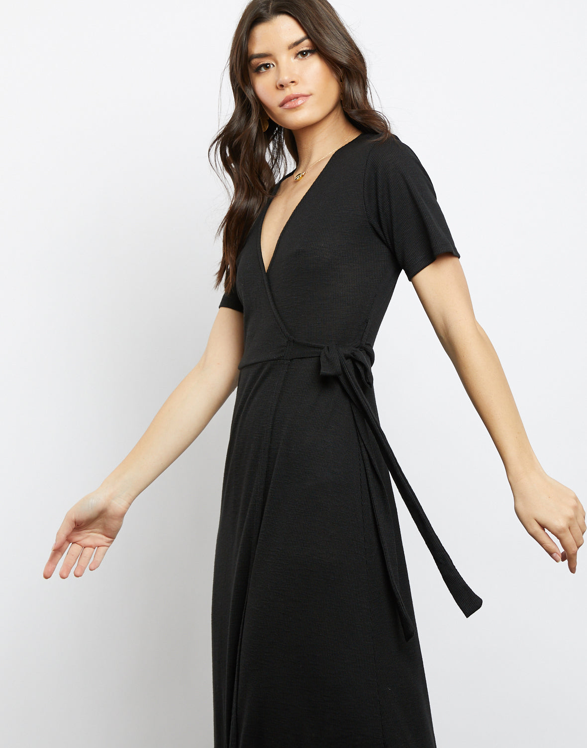 Black Wrap Dress Factory Sale, 59% OFF ...