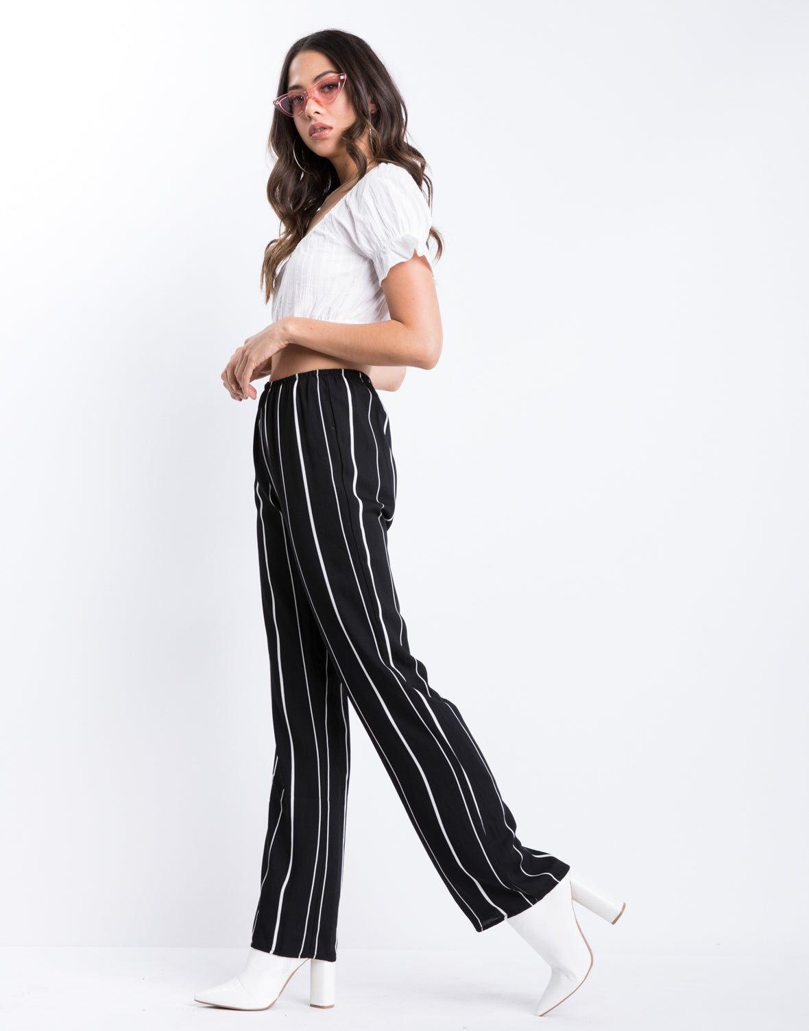 wide striped pants