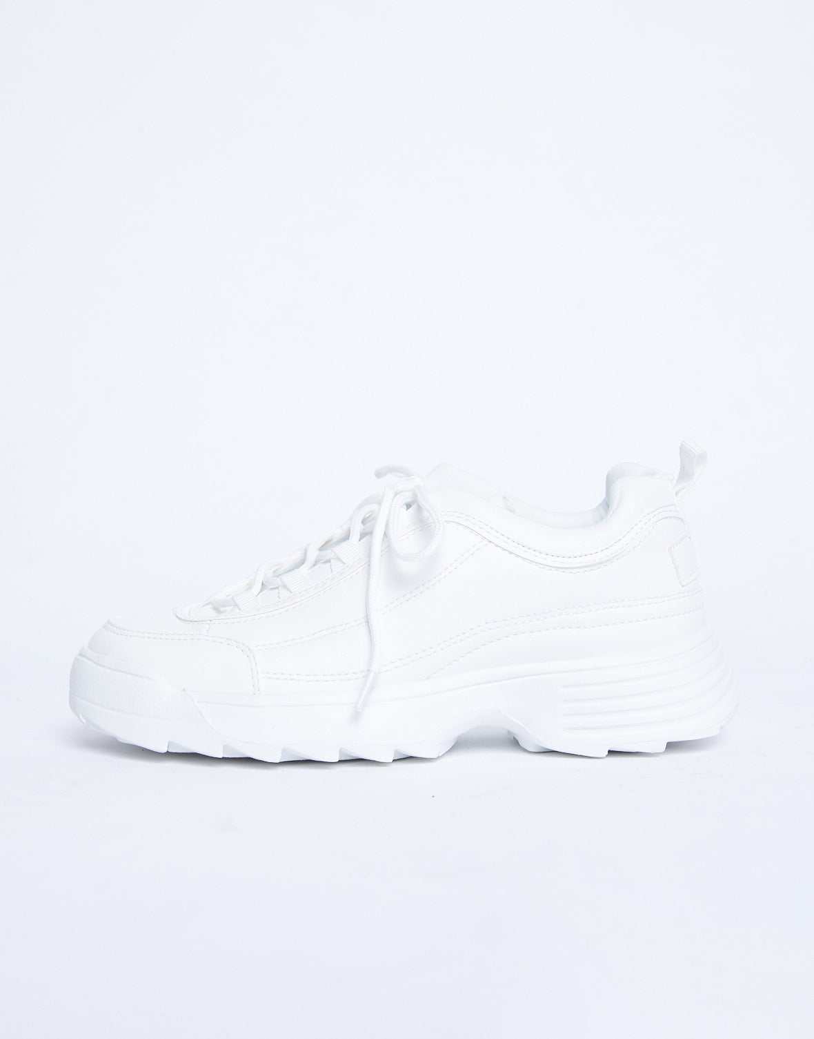Chunky White Dad Sneakers - chunky 