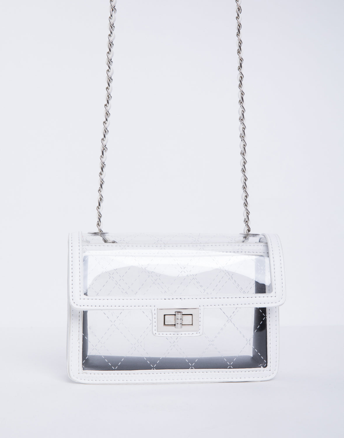 cross body bag silver chain