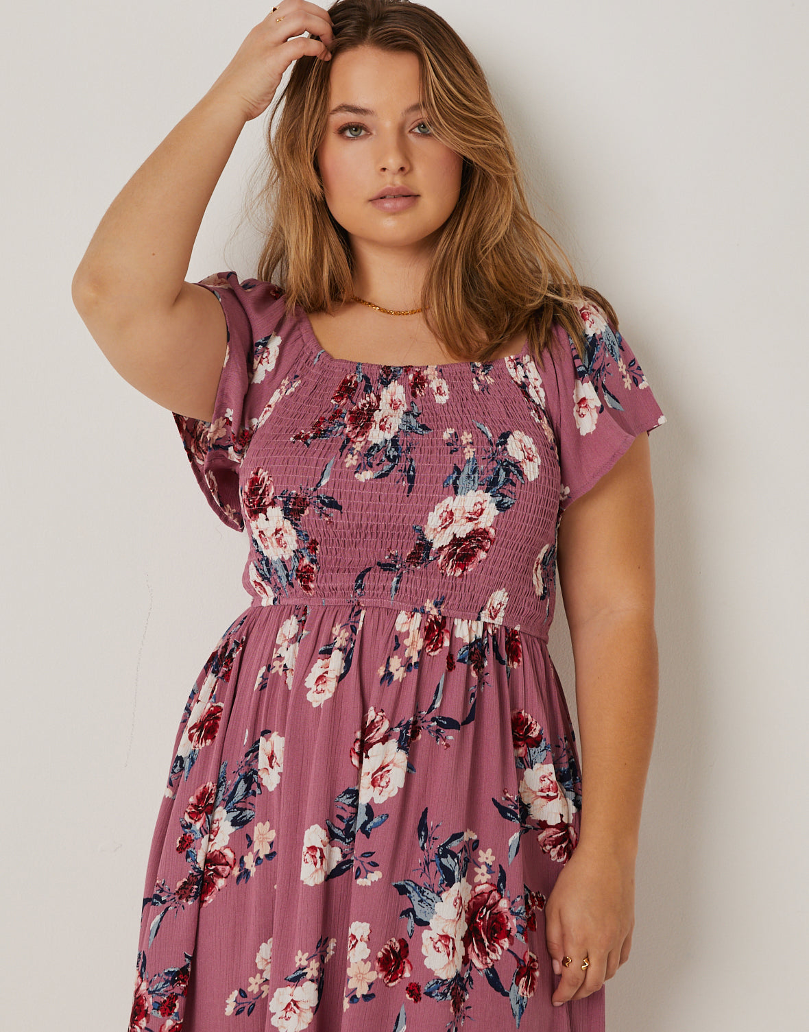 Plus Size Gauzy Floral Sundress – 2020AVE