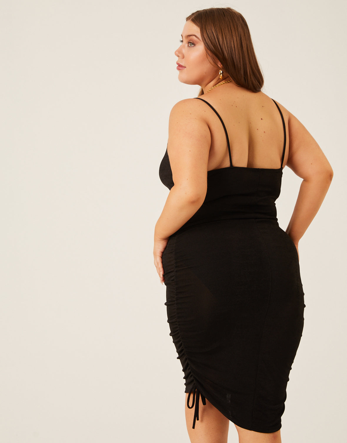 Curve Shimmer Side Ruched Dress