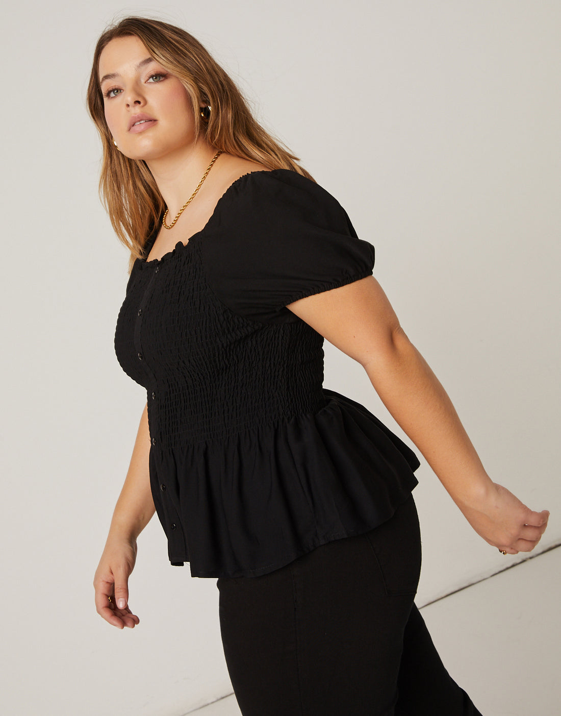 Plus Size Smocked Flowy Top – 2020AVE