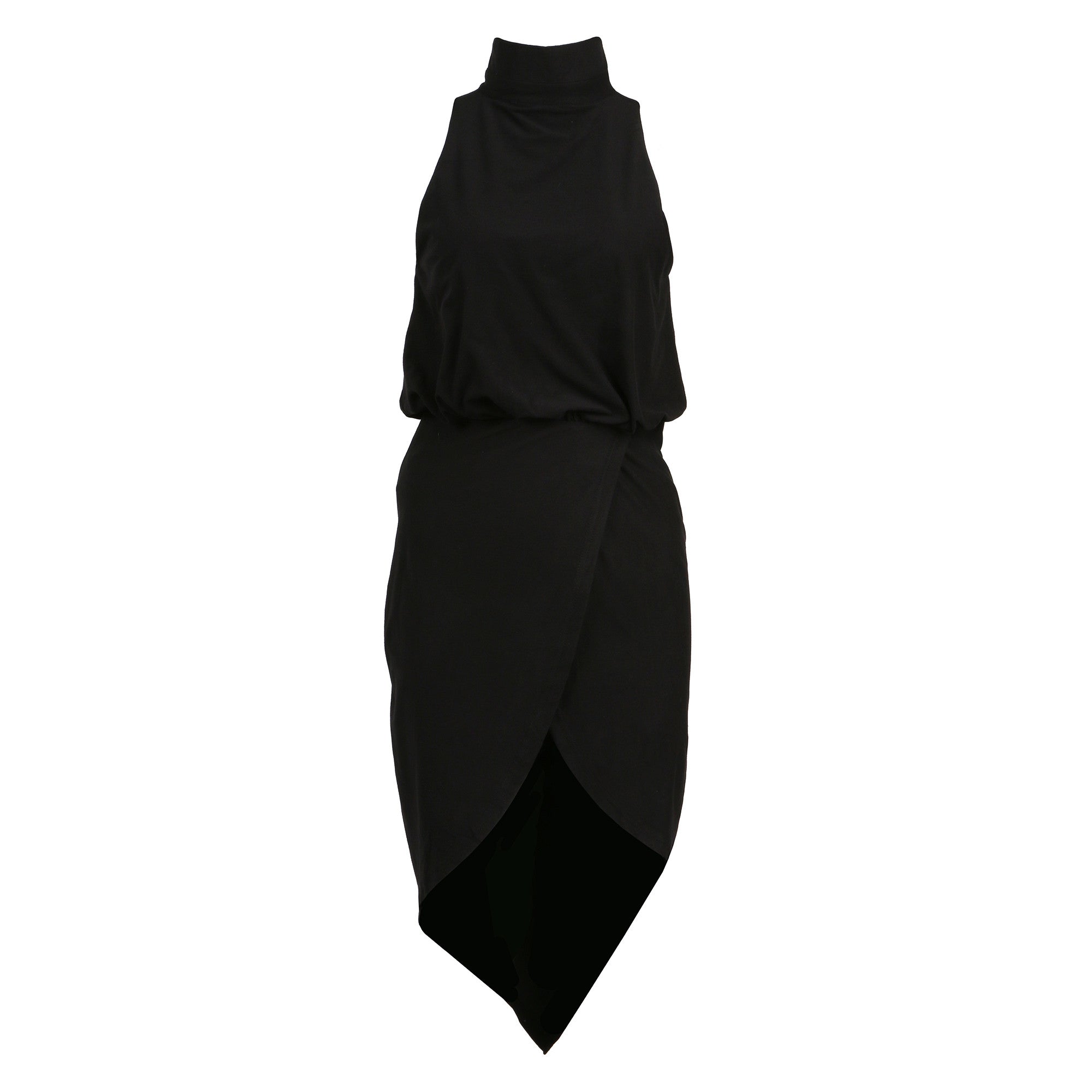 Drapey Asymmetrical Dress - Black Dress - Little Black Dress – 2020AVE