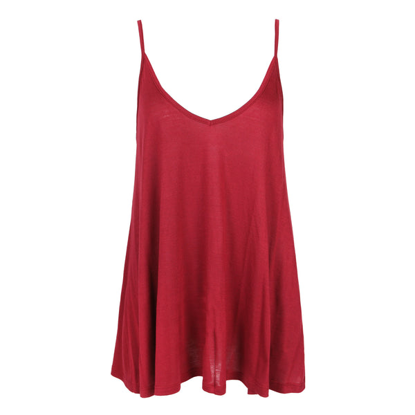 Flare and Flow Tank Top - Red Tank - White Top – Tops – 2020AVE