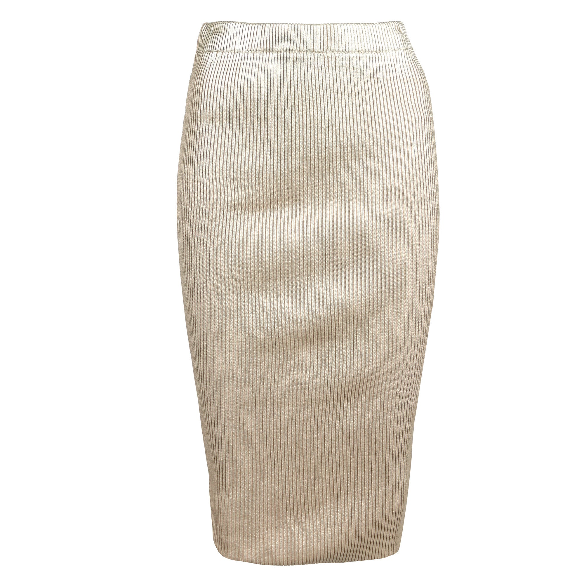 Golden Ribbed Midi Skirt - Gold Skirt - Matching Sets – 2020AVE