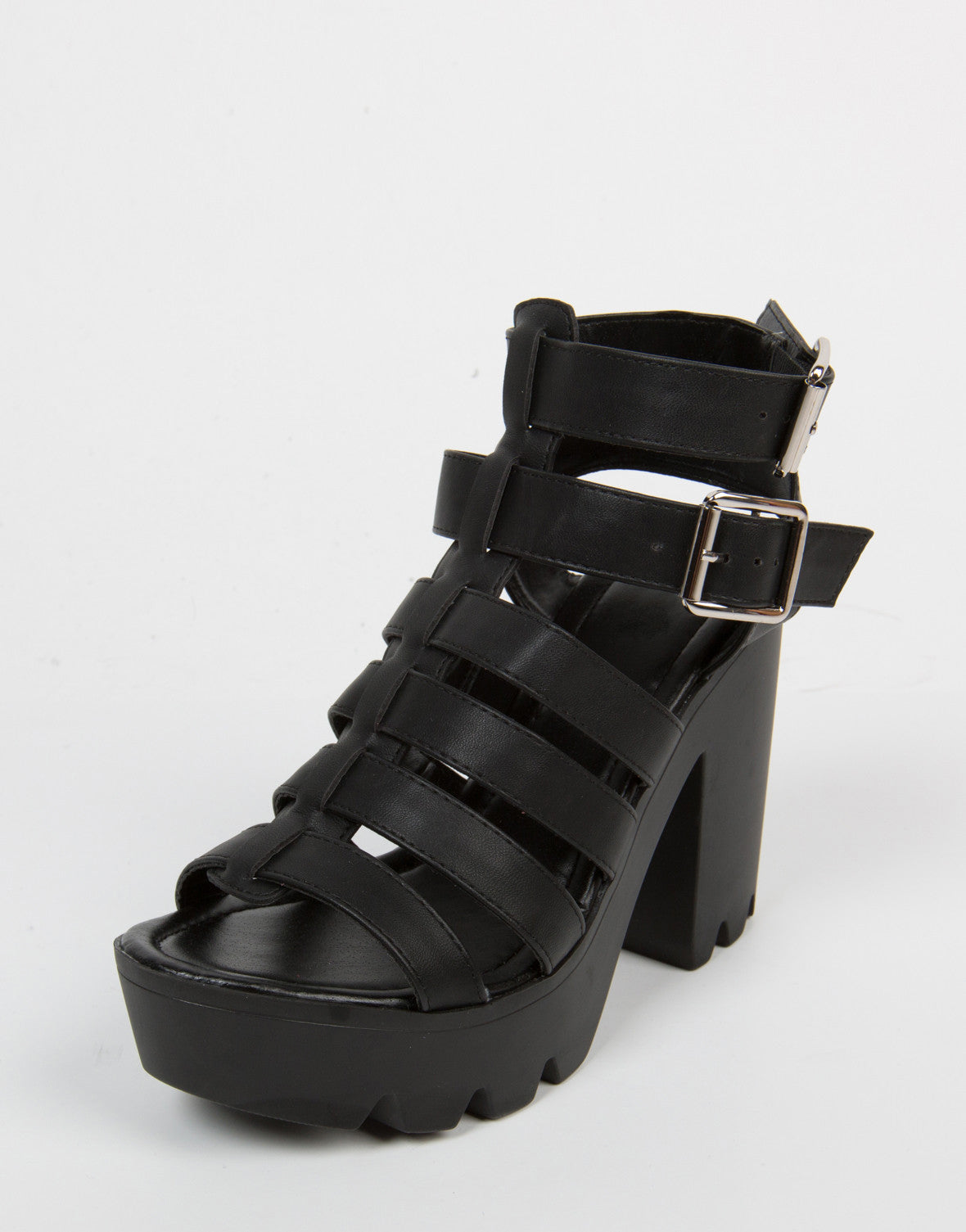 Chunky Gladiator Platform Heels – 2020AVE