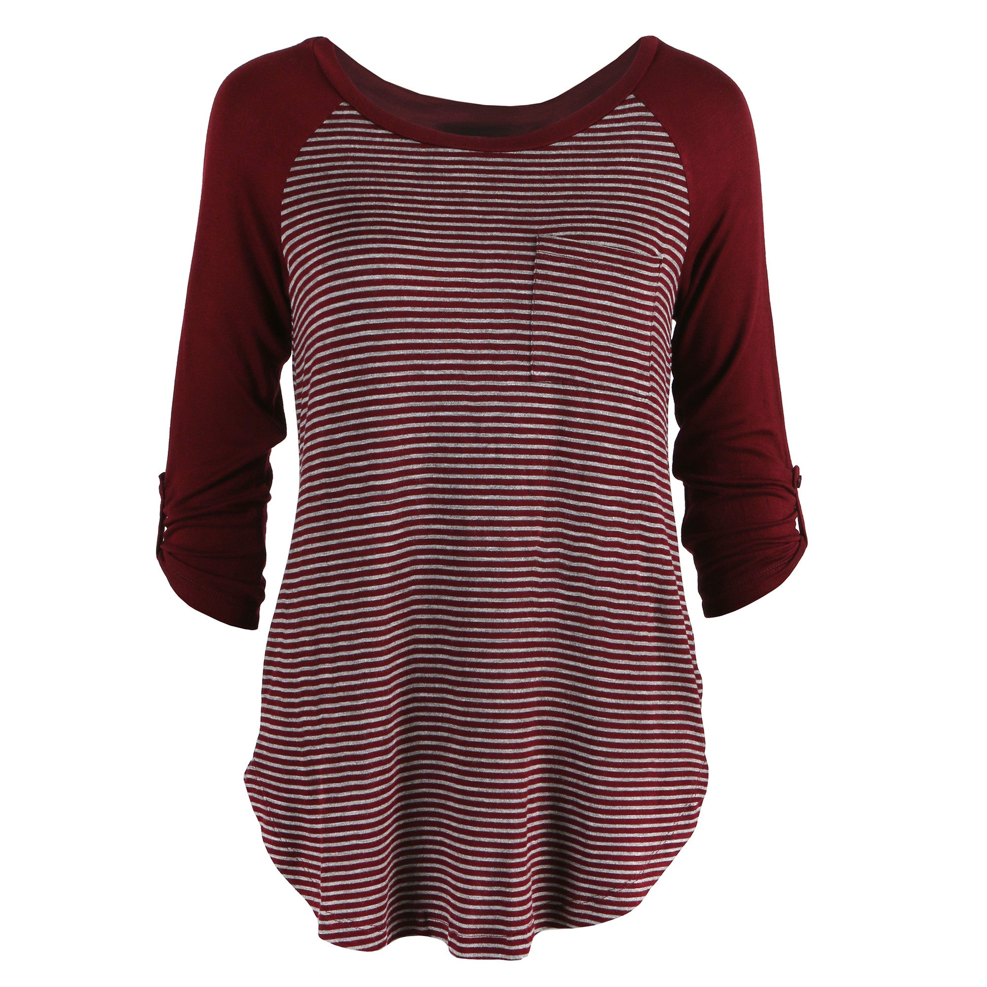 Striped Varsity Shirt - Red Shirt - Stripe Shirt – 2020AVE