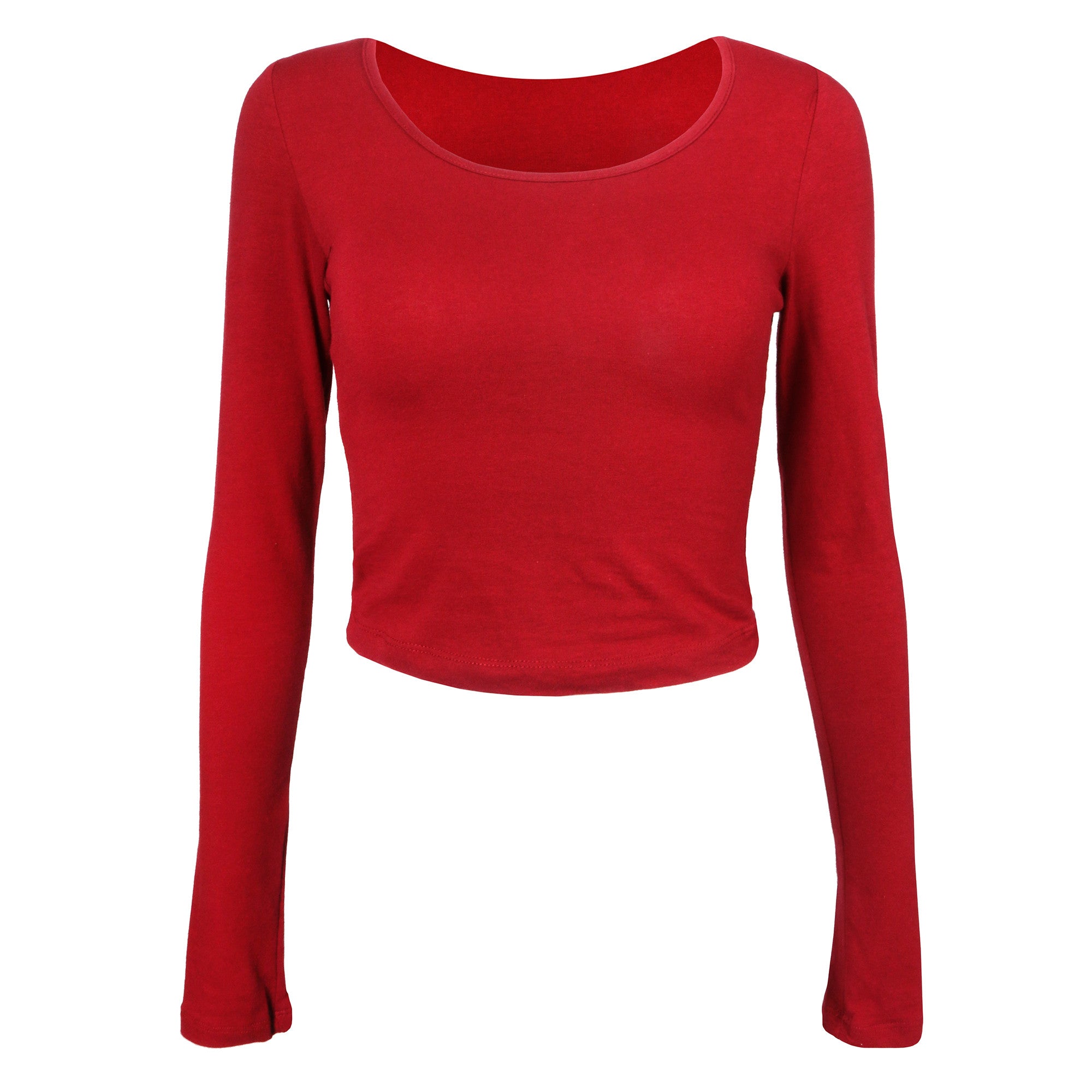 Long Sleeve Crop Top - Womens Tops - V Neck Tops – 2020AVE