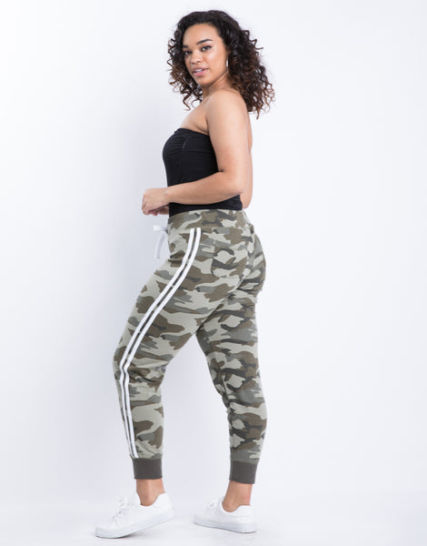 plus camo joggers