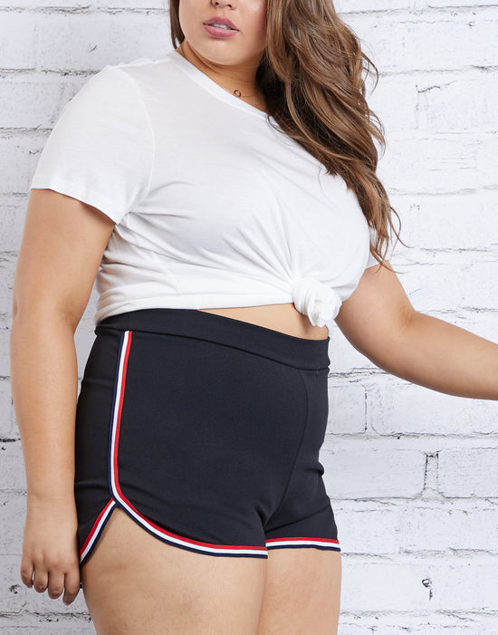 Curve Contrast Stripe Dolphin Shorts 2020ave