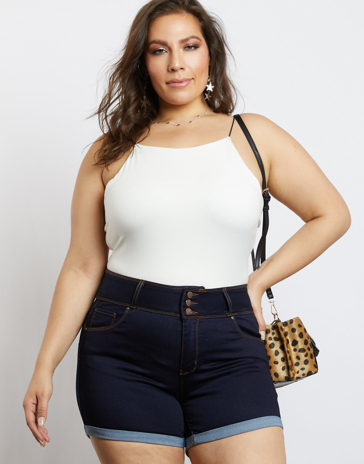 super high waisted shorts plus size