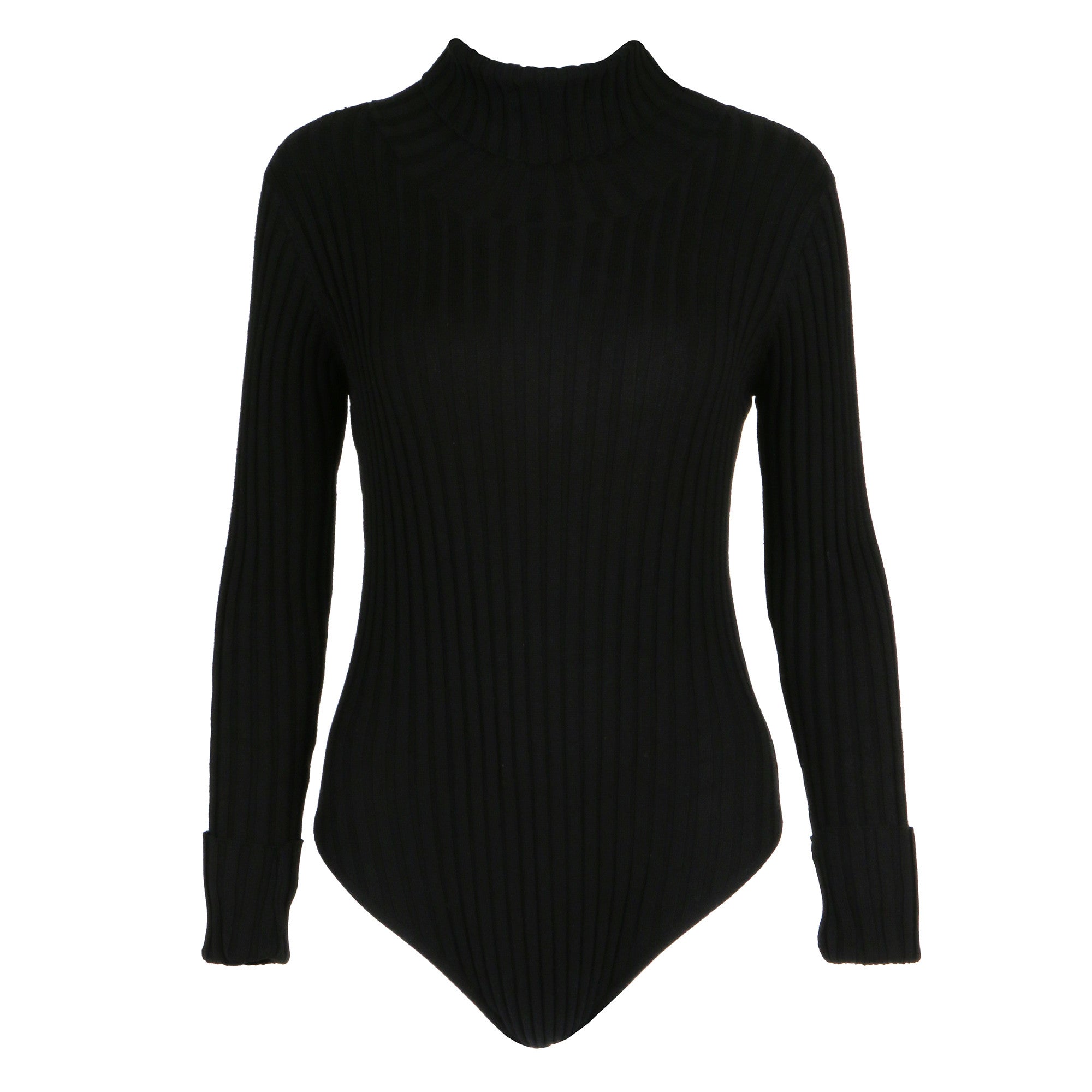 Ribbed Turtleneck Bodysuit - Black Bodysuit - Beige Bodysuit – 2020AVE
