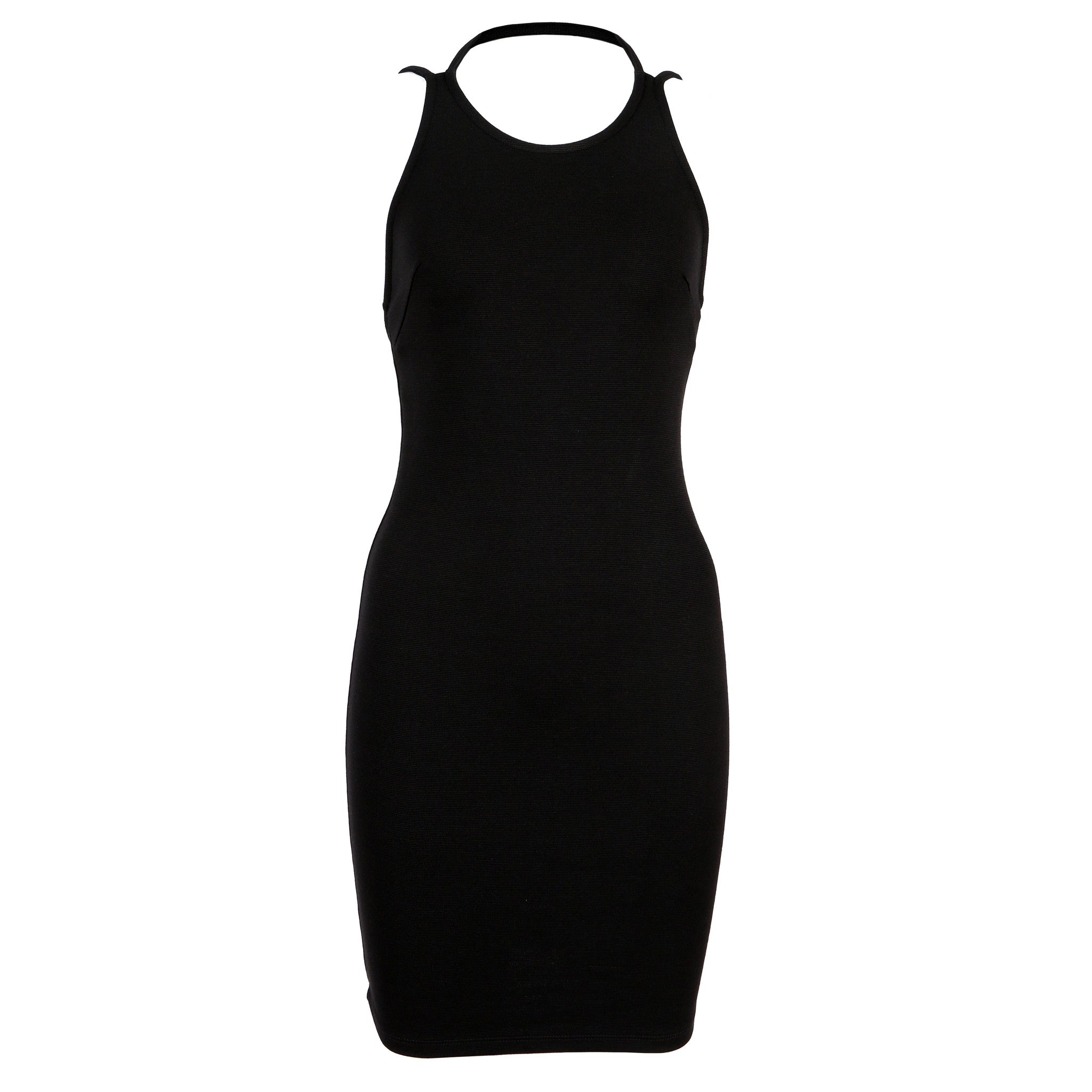 Strappy Back Textured Dress - Little Black Dress - Womens Dresses – 2020AVE