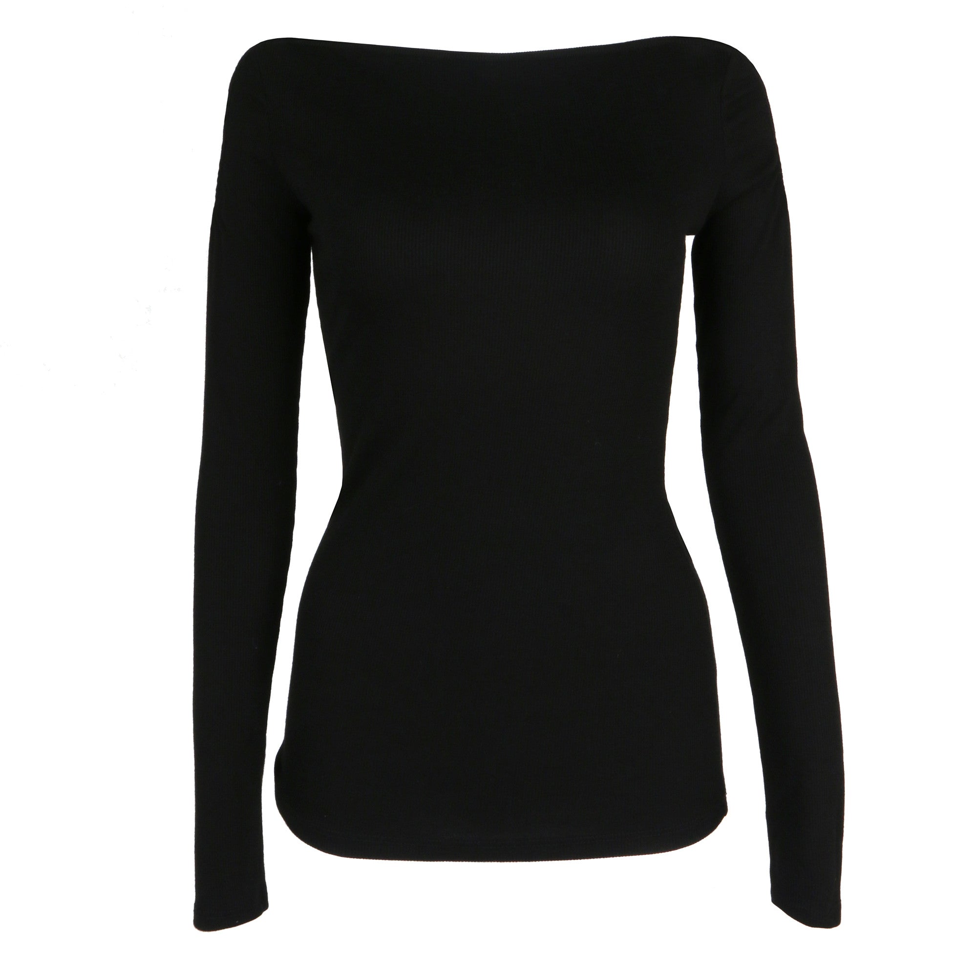 Strappy Long Sleeve Ribbed Top - Black Top - Long Sleeve Shirt – 2020AVE