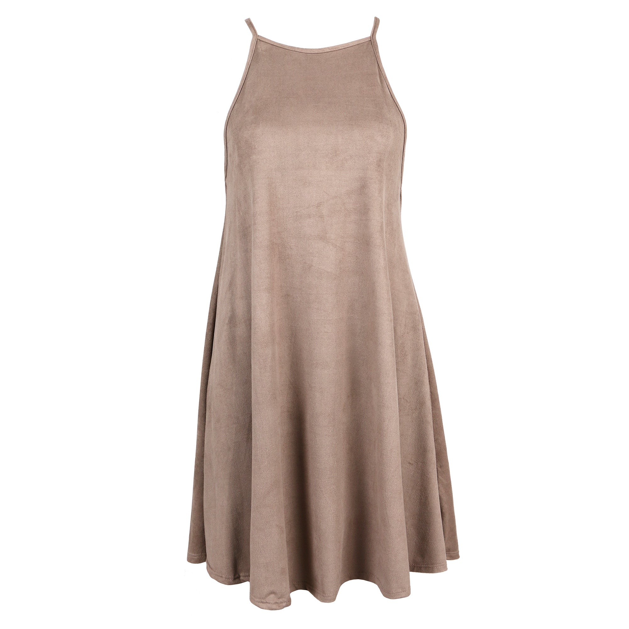 Suede Swing Dress - Brown Dress - Day Dress – 2020AVE