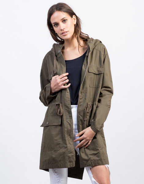 Army Anorak - Olive Jacket - Lightweight Jacket - Hooded Anorak – 2020AVE