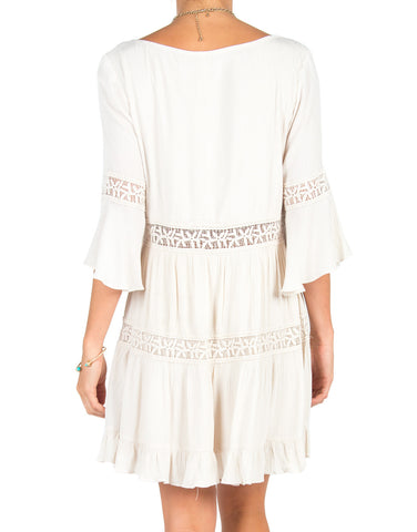 Bell Sleeve Gauze Dress - Natural