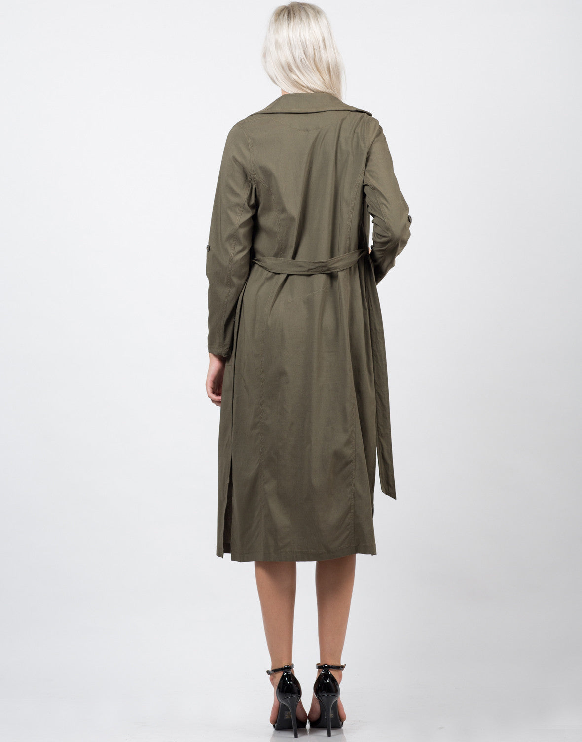 Belted Long Trench Coat - Oversize Jacket - Womens Jackets – 2020AVE