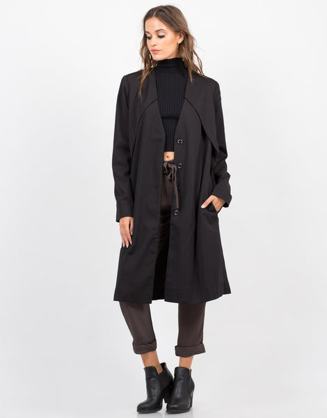 Belted Trench Coat - Red Coat - Black Coat - Trench Jackets – 2020AVE