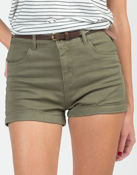 Belted Twill Shorts – 2020AVE