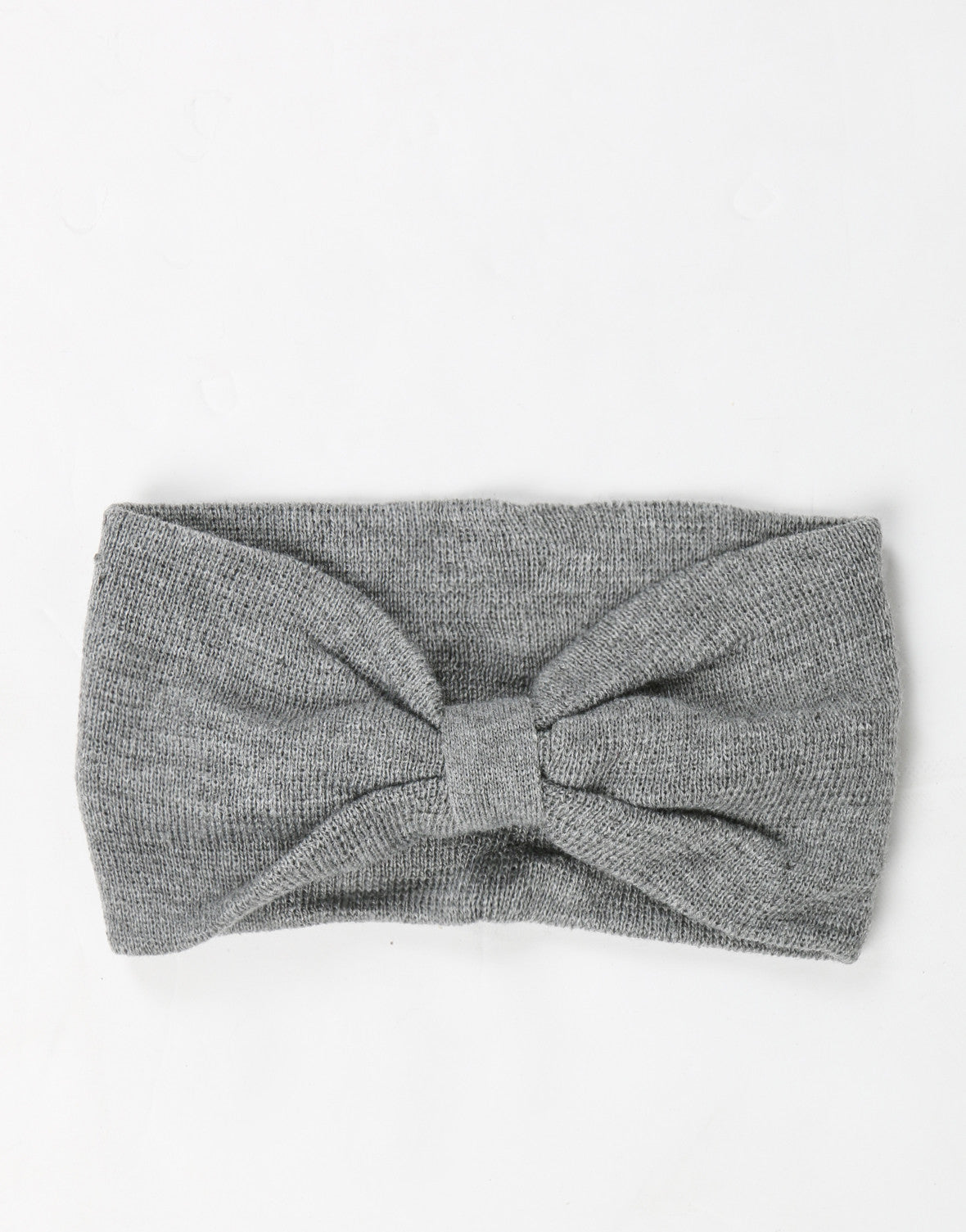 Bow Headwrap - Gray Headwrap - Knitted Headwrap – 2020AVE